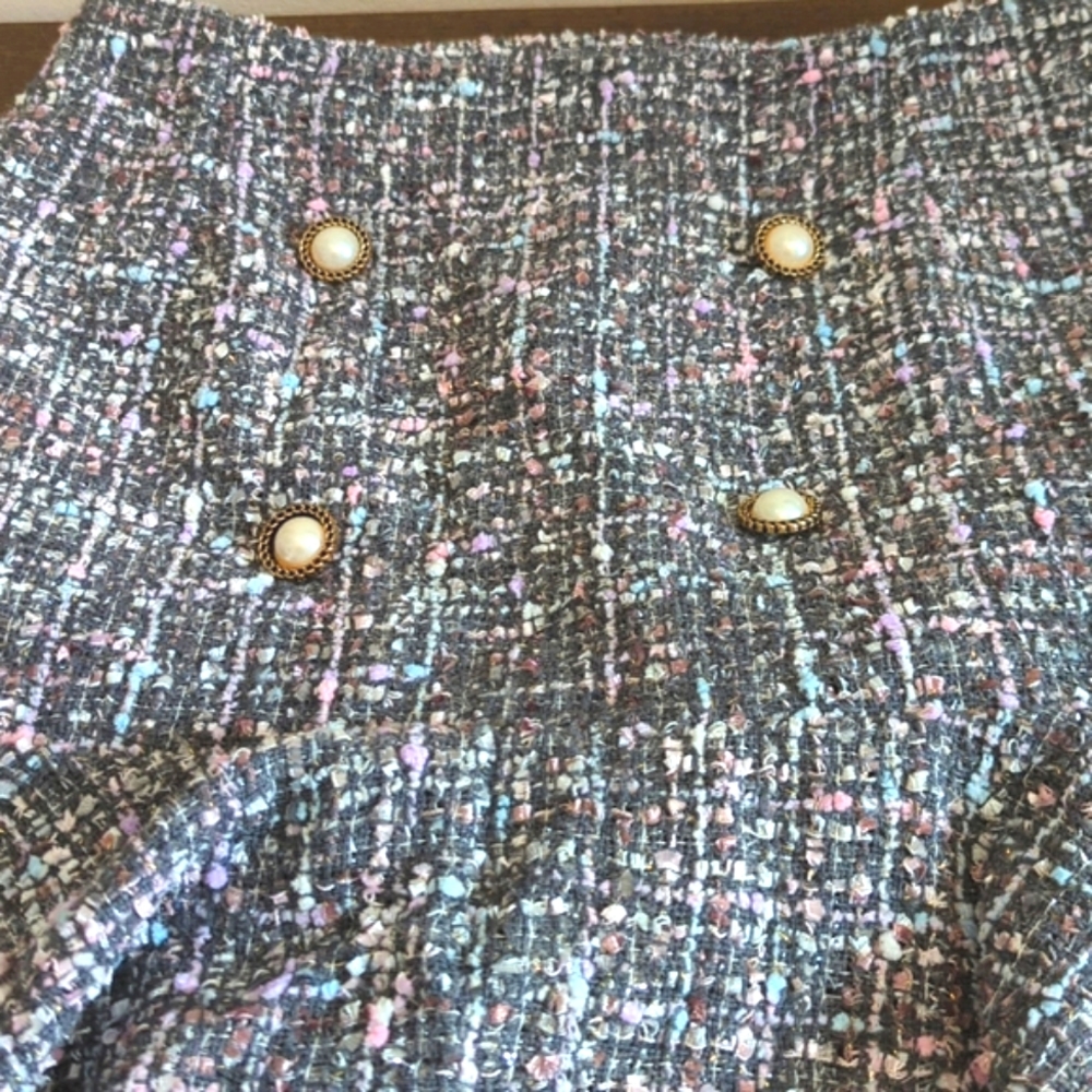 Storets Tweed Ruffle Bottom Skirt - Picture 5 of 14